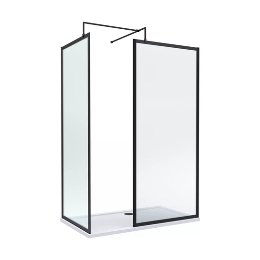 [BALW185014MB] Balterley 1400x700 Frame Wetroom Screen, Tray & Waste - Cutout