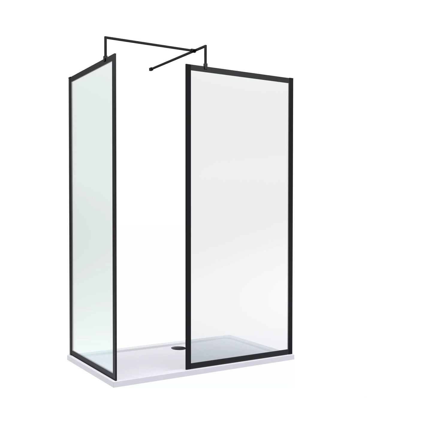 [BALW185015MB] Balterley 1400x800 Frame Wetroom Screen, Tray & Waste - Cutout