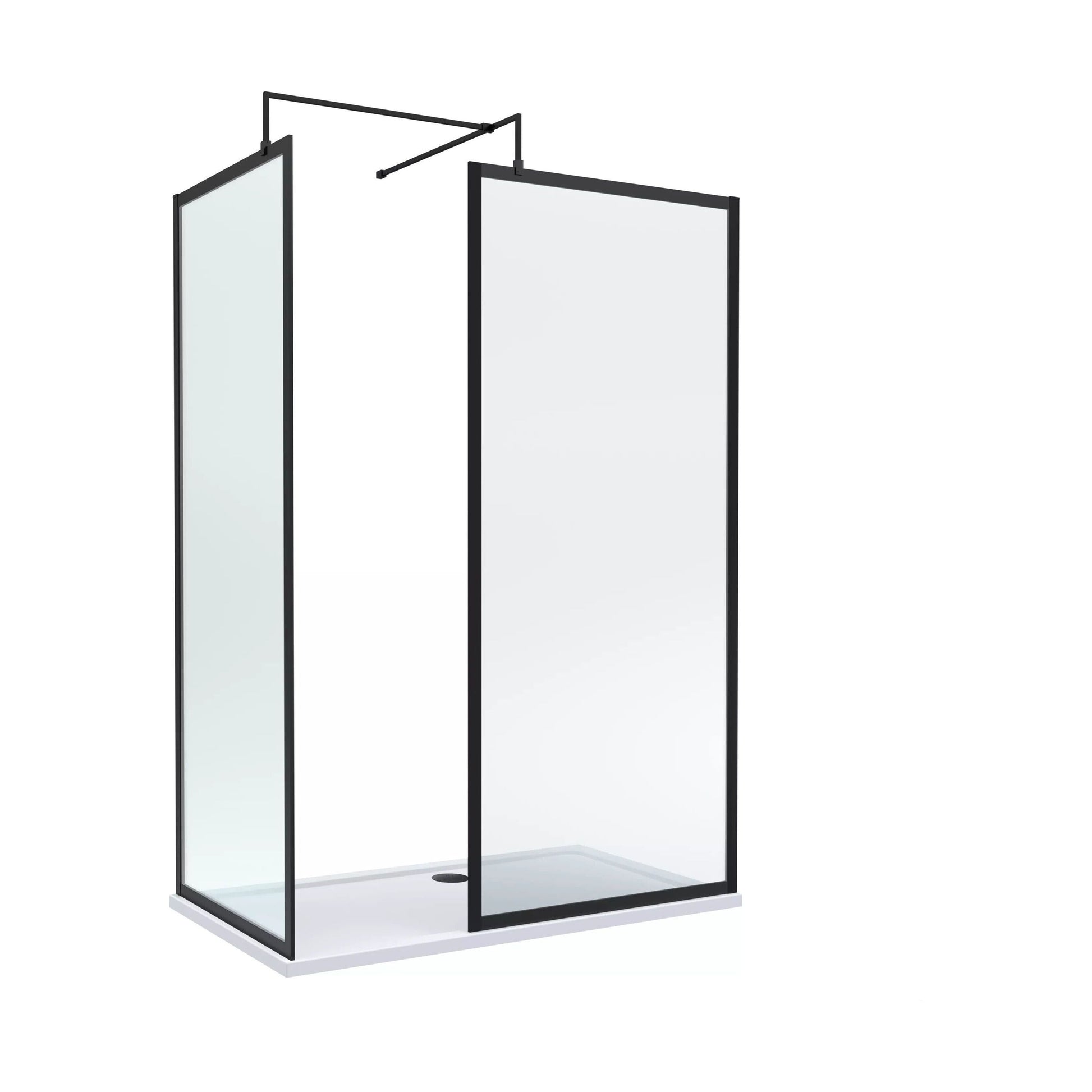 [BALW185015MB] Balterley 1400x800 Frame Wetroom Screen, Tray & Waste - Cutout