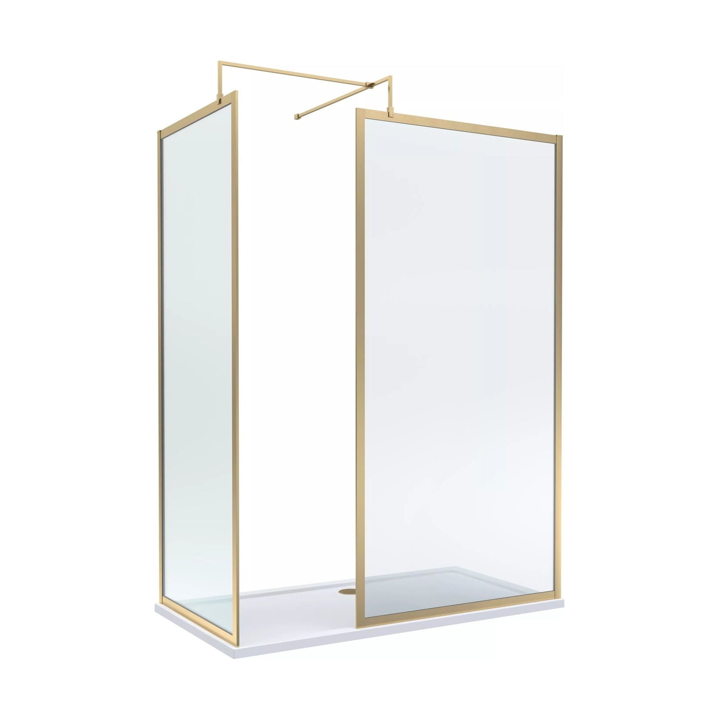 [BALW185016BB] Balterley 1500x700 Frame Wetroom Screen, Tray & Waste - Cutout