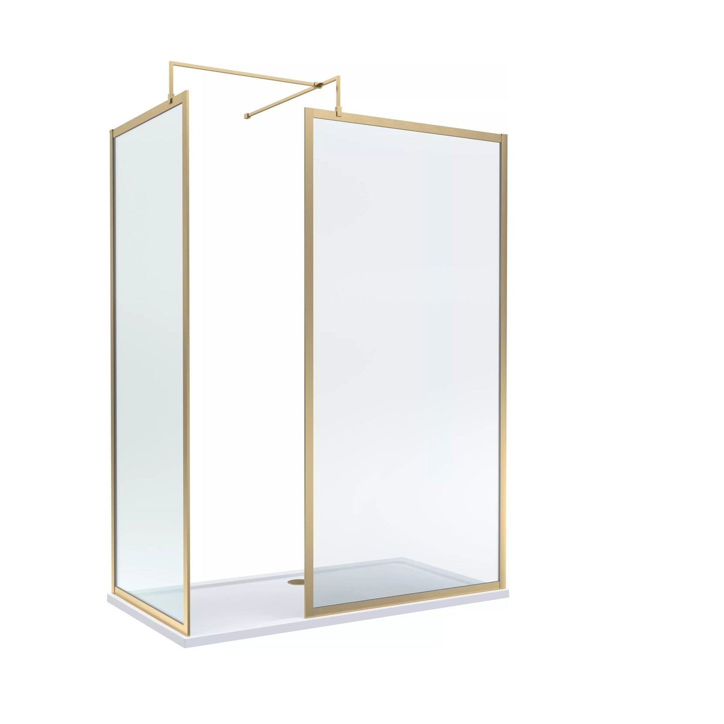[BALW185018BB] Balterley 1600x700 Frame Wetroom Screen, Tray & Waste - Cutout