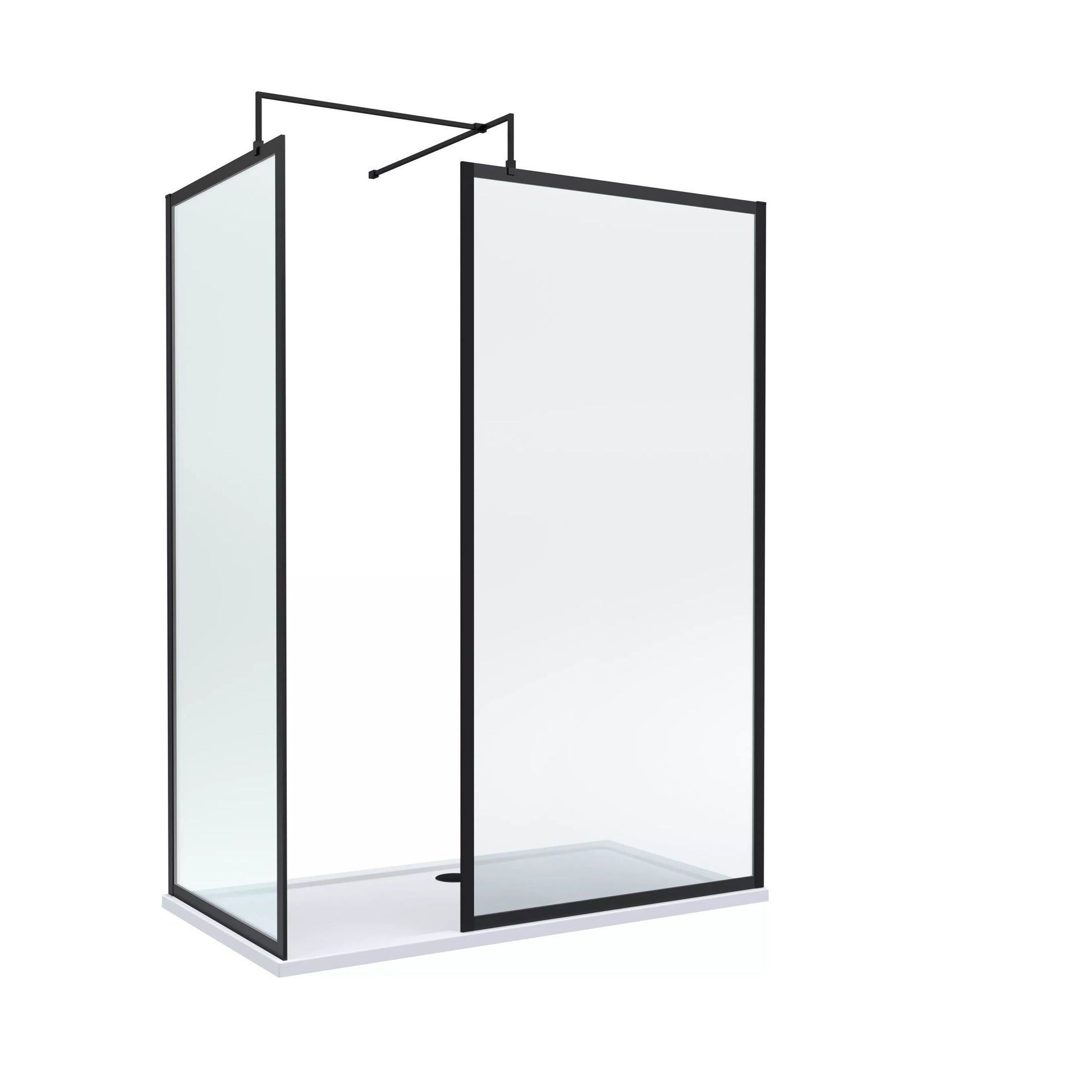 [BALW185018MB] Balterley 1600x700 Frame Wetroom Screen, Tray & Waste - Cutout