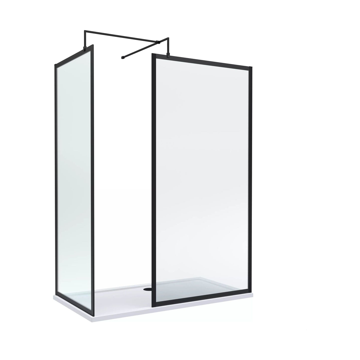 [BALW185019MB] Balterley 1600x800 Frame Wetroom Screen, Tray & Waste - Cutout