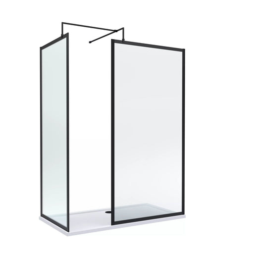 [BALW185019MB] Balterley 1600x800 Frame Wetroom Screen, Tray & Waste - Cutout