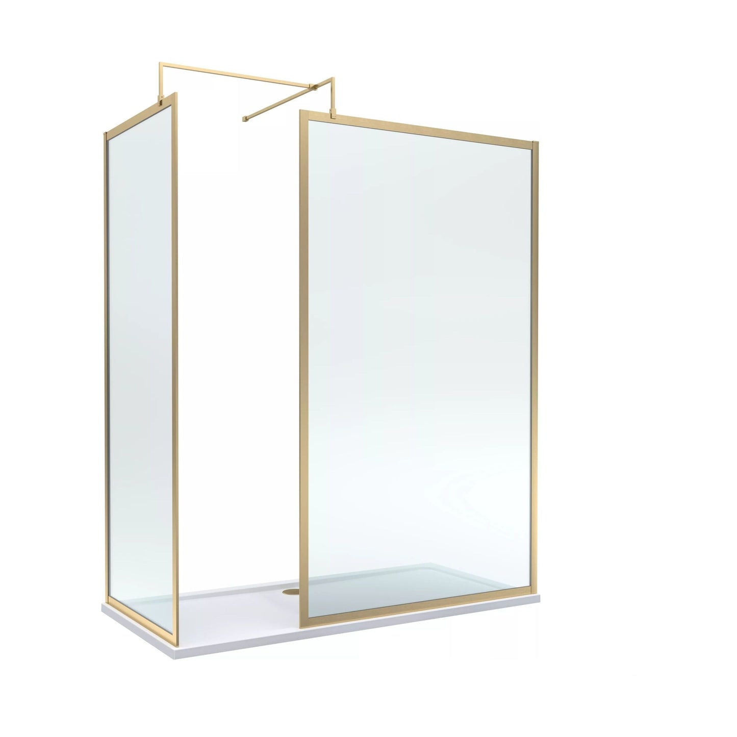 [BALW185020BB] Balterley 1700x700 Frame Wetroom Screen, Tray & Waste - Cutout
