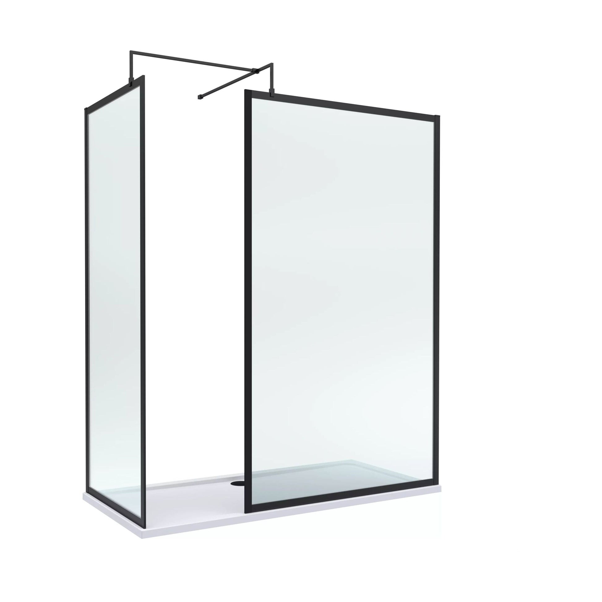 [BALW185021MB] Balterley 1700x800 Frame Wetroom Screen, Tray & Waste - Cutout