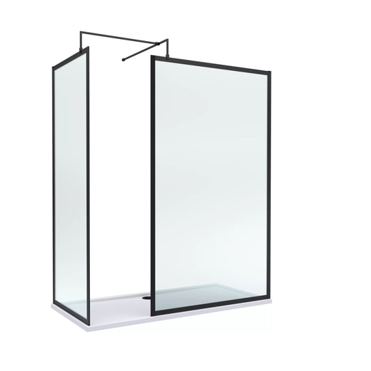 [BALW185021MB] Balterley 1700x800 Frame Wetroom Screen, Tray & Waste - Cutout