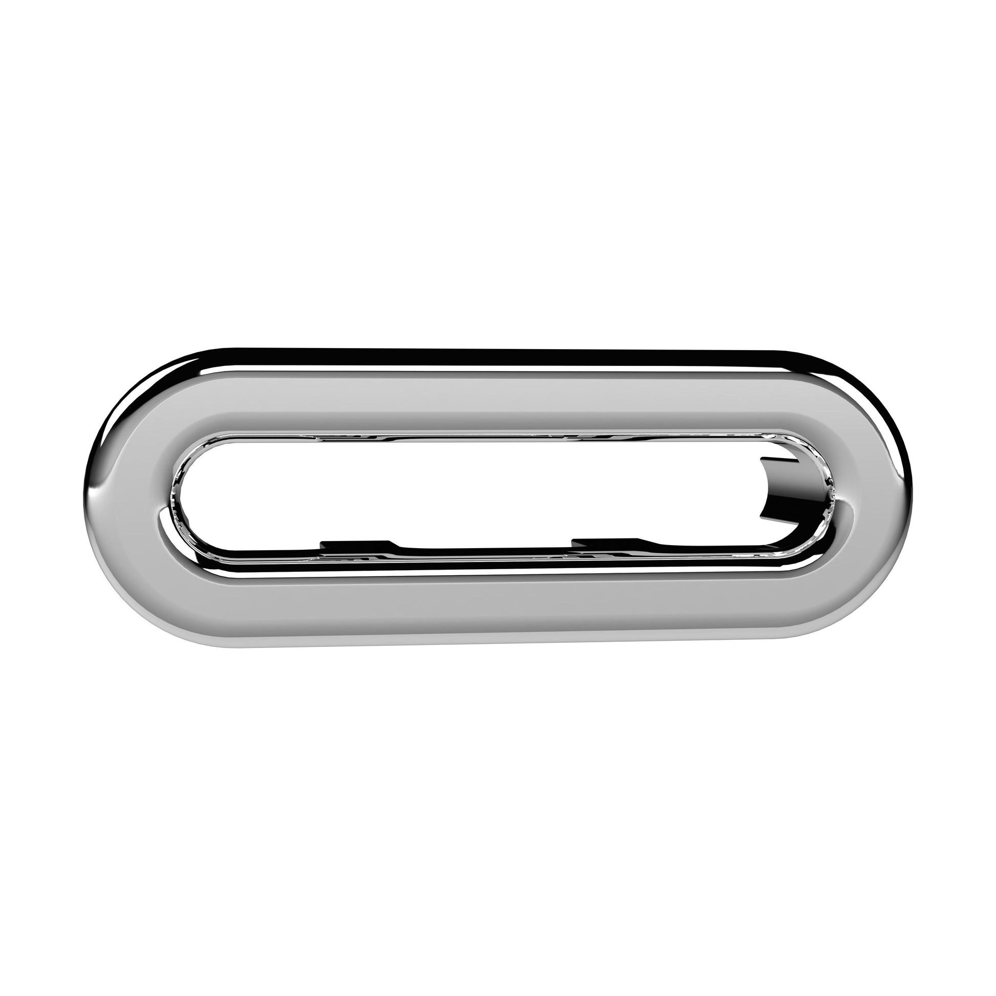 [BAOF01U] Ceramic Accessories Traditional Oval Overflow Cover - 50mm x 26mm - Chrome - Cutout