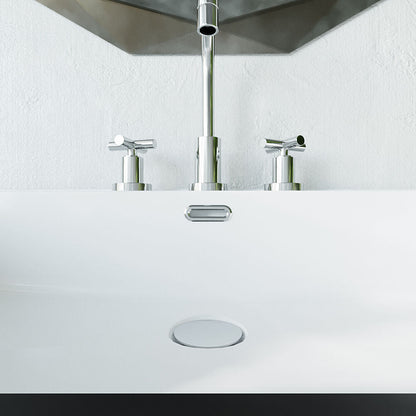 [BAOF01U] Ceramic Accessories Traditional Oval Overflow Cover - 50mm x 26mm - Chrome - Lifestyle 1