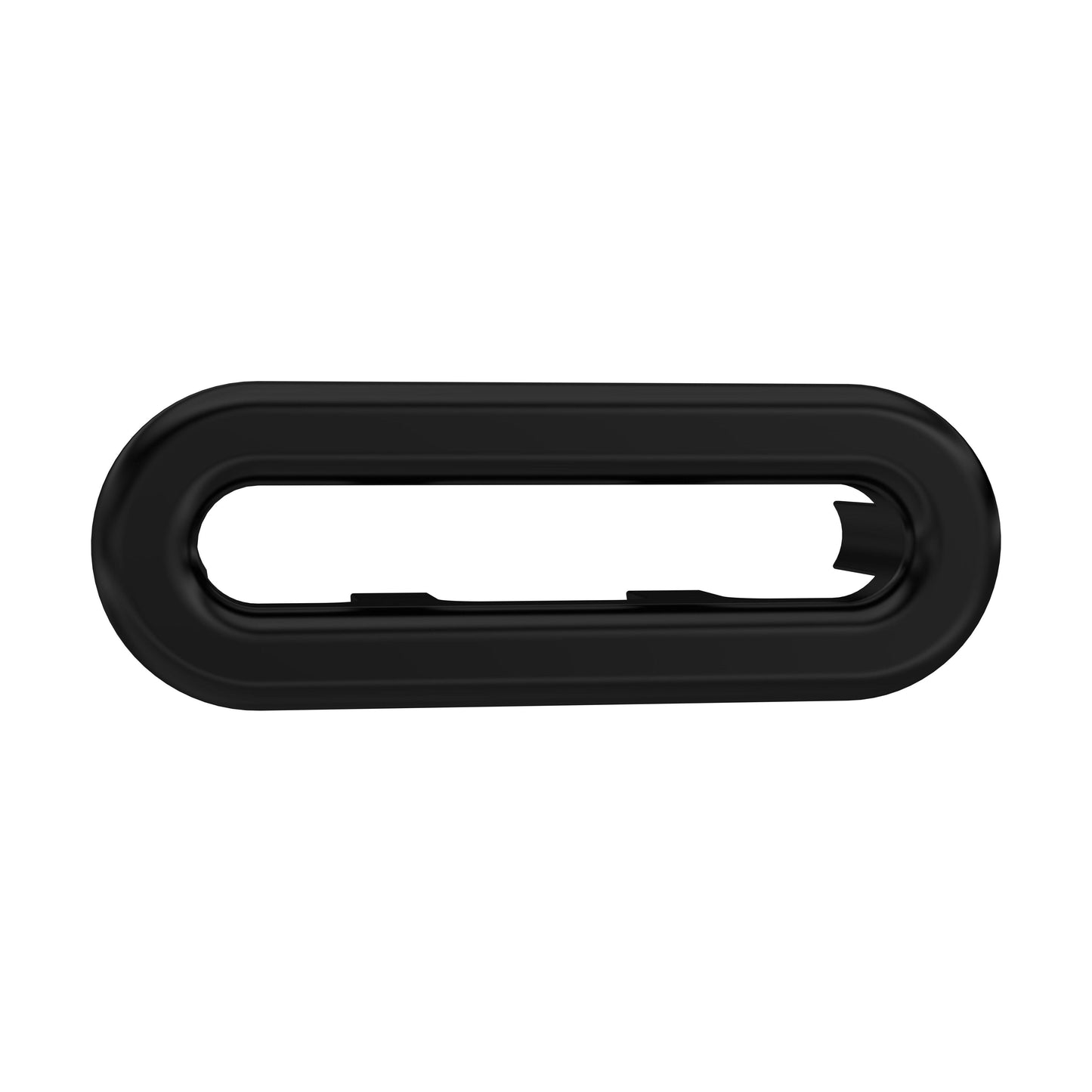 [BAOF02U] Ceramic Accessories Traditional Oval Overflow Cover - 50mm x 26mm - Matt Black - Cutout