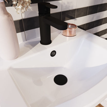 [BAOF02] Contemporary Ceramic Accessories Modern Round Basin Overflow Cover - Lifestyle 2