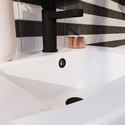 [BAOF02] Contemporary Ceramic Accessories Modern Round Basin Overflow Cover - Lifestyle 3