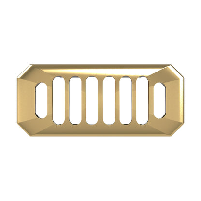 [BAOF03C] Ceramic Accessories Traditional Grill Overflow Cover - 26mm x 50mm - Brushed Brass - Cutout