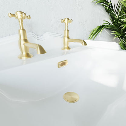 [BAOF03C] Ceramic Accessories Traditional Grill Overflow Cover - 26mm x 50mm - Brushed Brass - Lifestyle 3