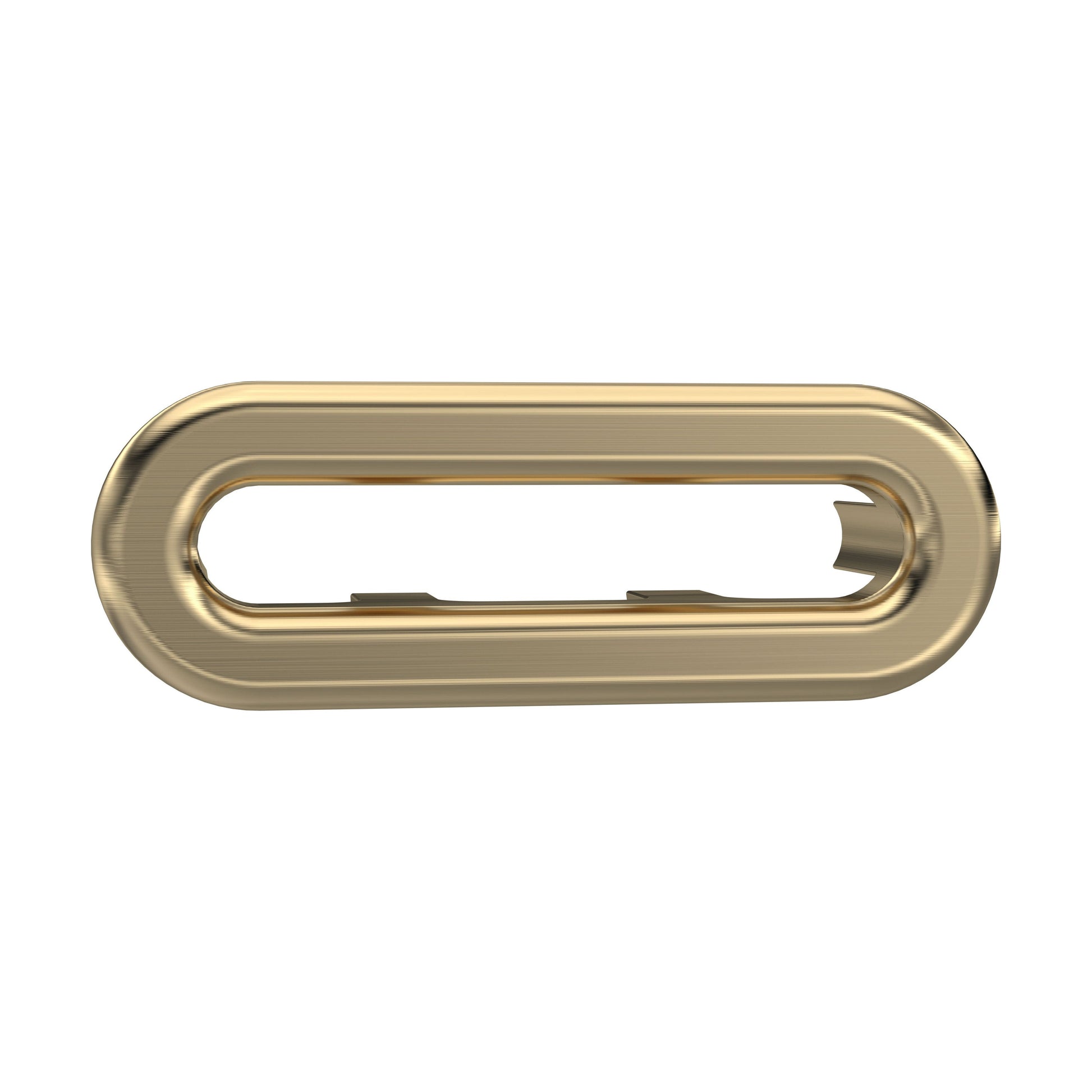 [BAOF03U] Ceramic Accessories Traditional Oval Overflow Cover - 50mm x 26mm - Brushed Brass - Cutout