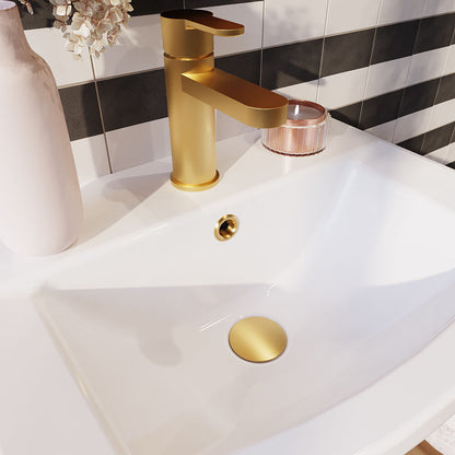 [BAOF03] Contemporary Ceramic Accessories Modern Round Basin Overflow Cover - Lifestyle 2