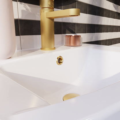 [BAOF03] Contemporary Ceramic Accessories Modern Round Basin Overflow Cover - Lifestyle 3