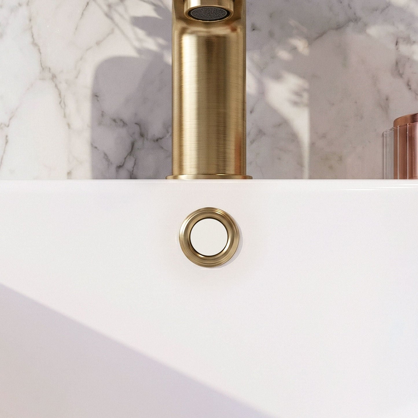 [BAOF03] Contemporary Ceramic Accessories Modern Round Basin Overflow Cover - Silo