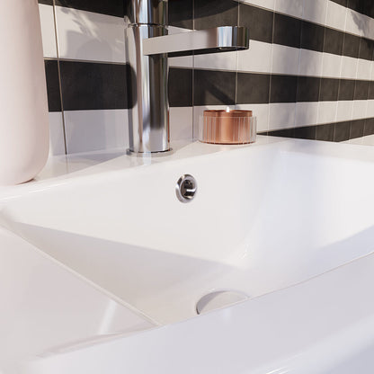 [BAOF07] Contemporary Ceramic Accessories Modern Round Basin Overflow Cover - Lifestyle 3