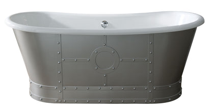 BC Designs Industrial 1730mm Boat Freestanding Bath