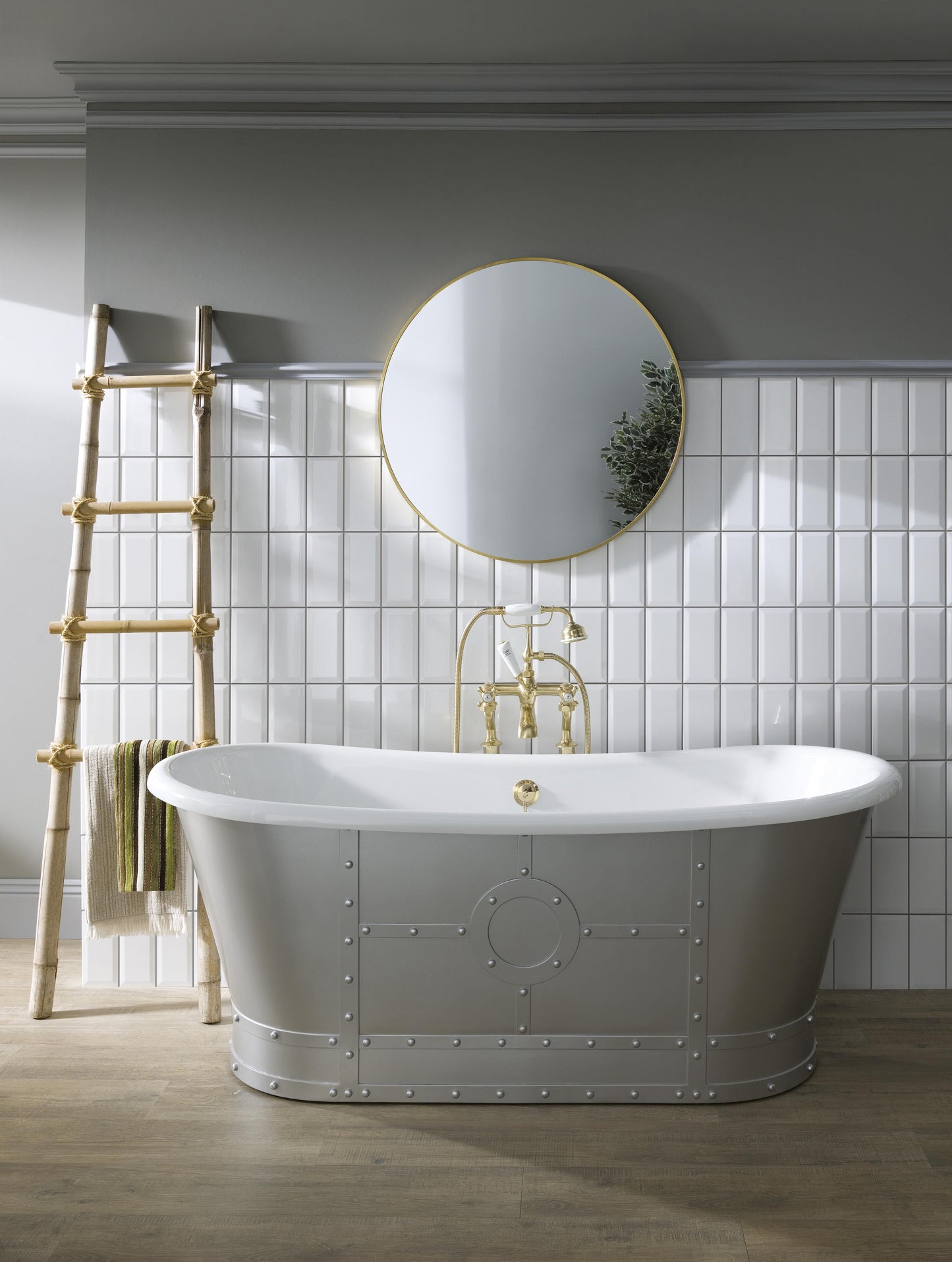 BC Designs Industrial 1730mm Boat Freestanding Bath