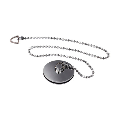 [BASB315] Balterley Bath Plug with Ball Chain, Durable 17mm x 42mm Design - Polished Chrome Finish - Cutout