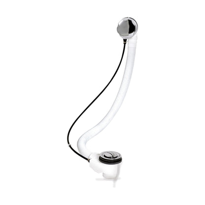[BASB333] Extended Pop Up Bath Waste & Overflow for Baths up to 10mm Thick - Chrome - Cutout