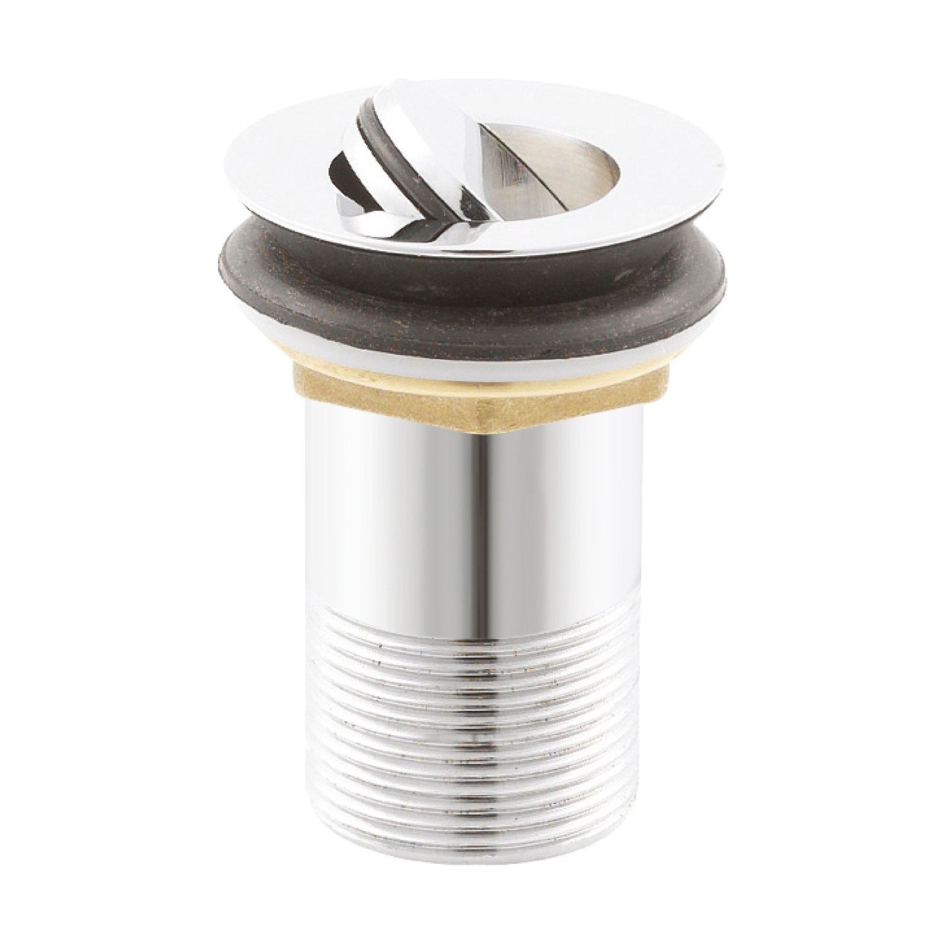 [BASWR02] Round Unslotted Flip Top Basin Waste - Chrome - Cutout