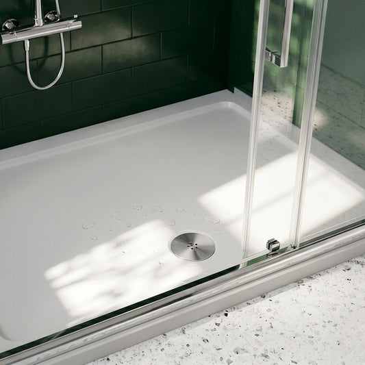 [BATW001] Contemporary Fast Flow Shower Tray Waste with Cover - Multiple Finishes (116x116x99mm) - Silo