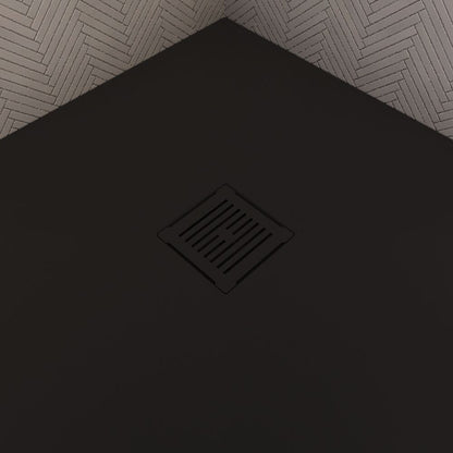 [BATW002S] Contemporary Resin Slimline Shower Tray Grill Waste - Choice of Colour - Lifestyle 1