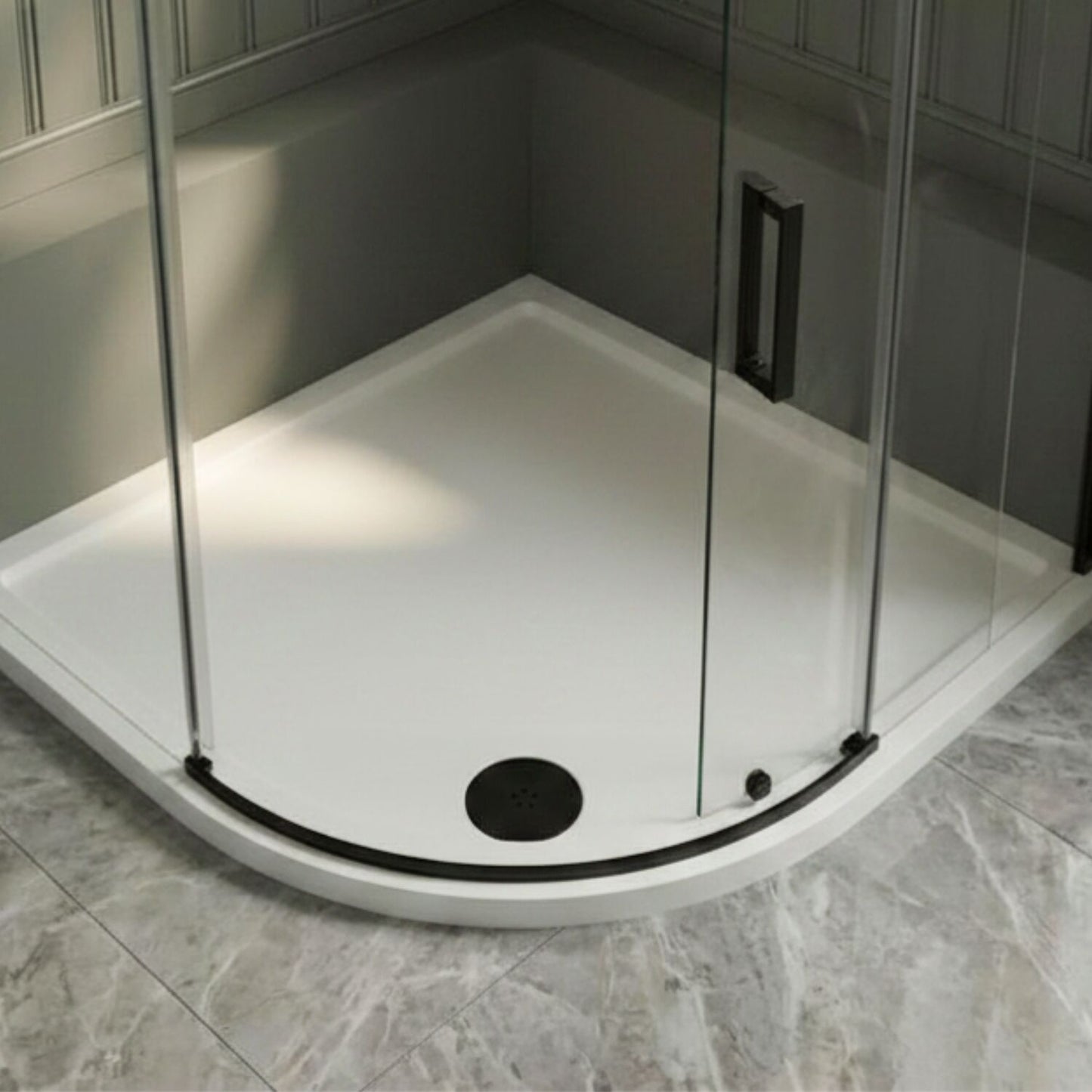 [BATW002] Contemporary Fast Flow Shower Tray Waste with Cover - Multiple Finishes (116x116x99mm) - Silo