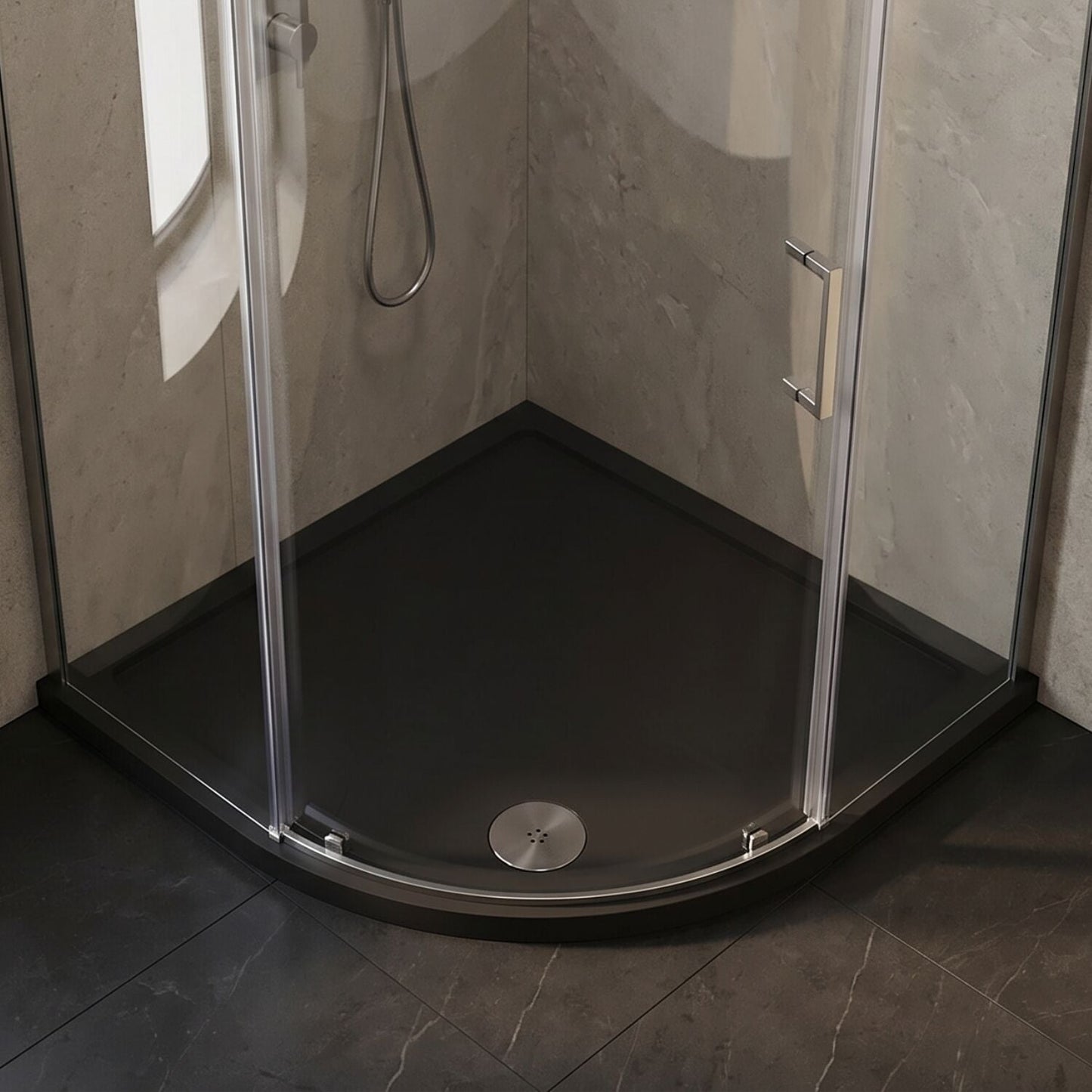 [BATW007] Contemporary Fast Flow Shower Tray Waste with Cover - Multiple Finishes (116x116x99mm) - Silo