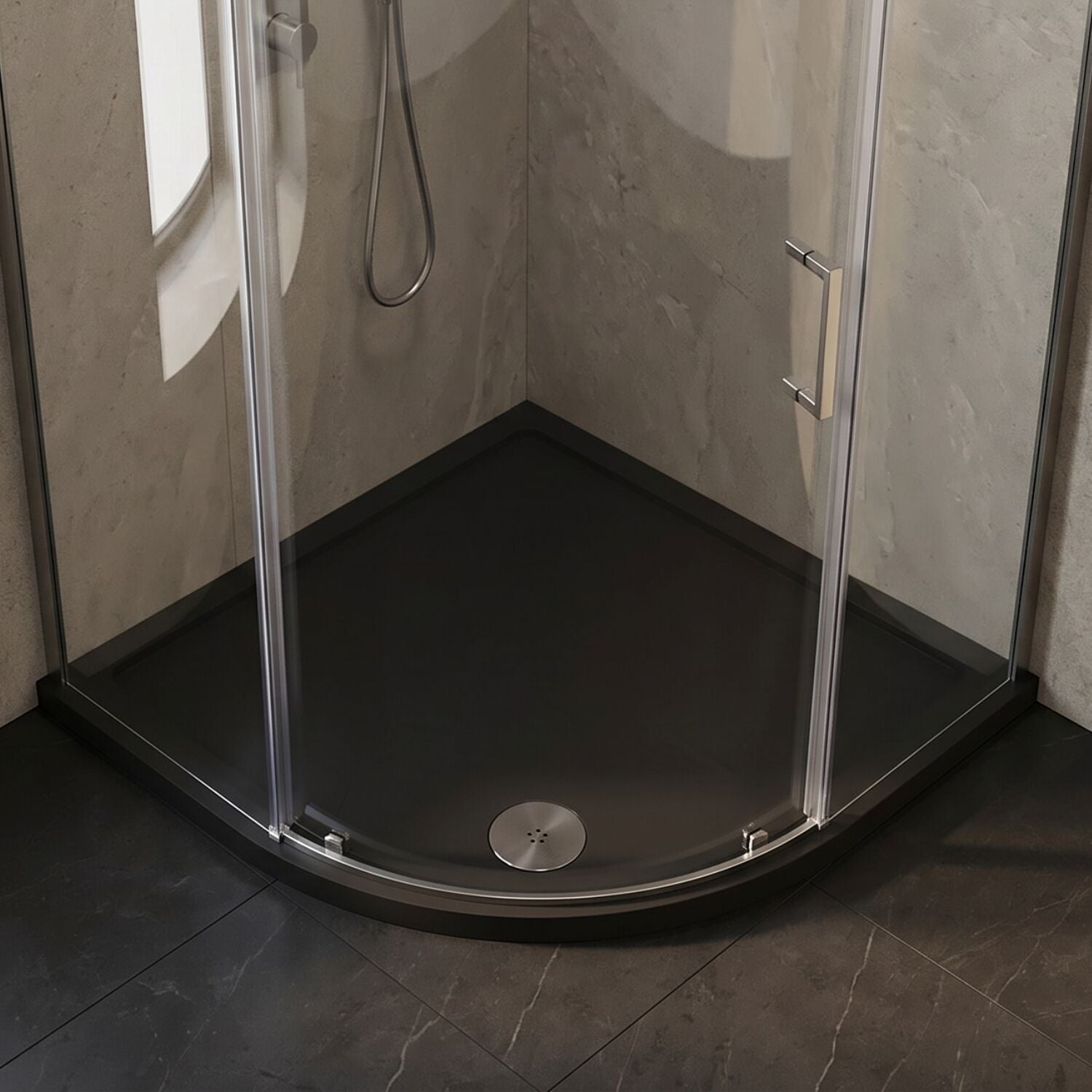 [BATW007] Contemporary Fast Flow Shower Tray Waste with Cover - Multiple Finishes (116x116x99mm) - Silo
