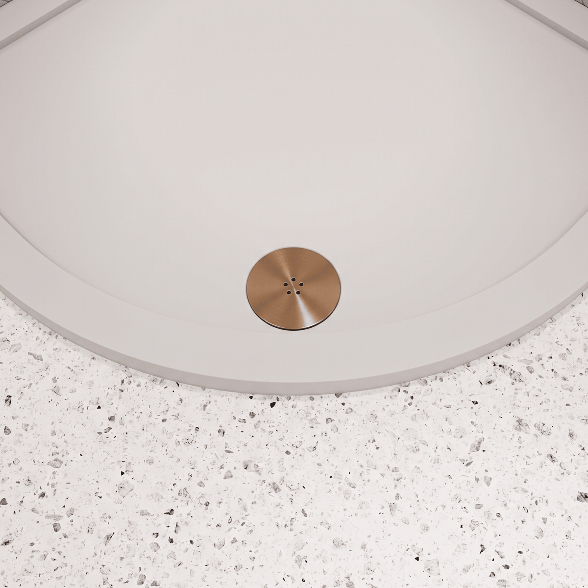 [BATW015] Contemporary Fast Flow Shower Tray Waste with Cover - Multiple Finishes (116x116x99mm) - Lifestyle 1