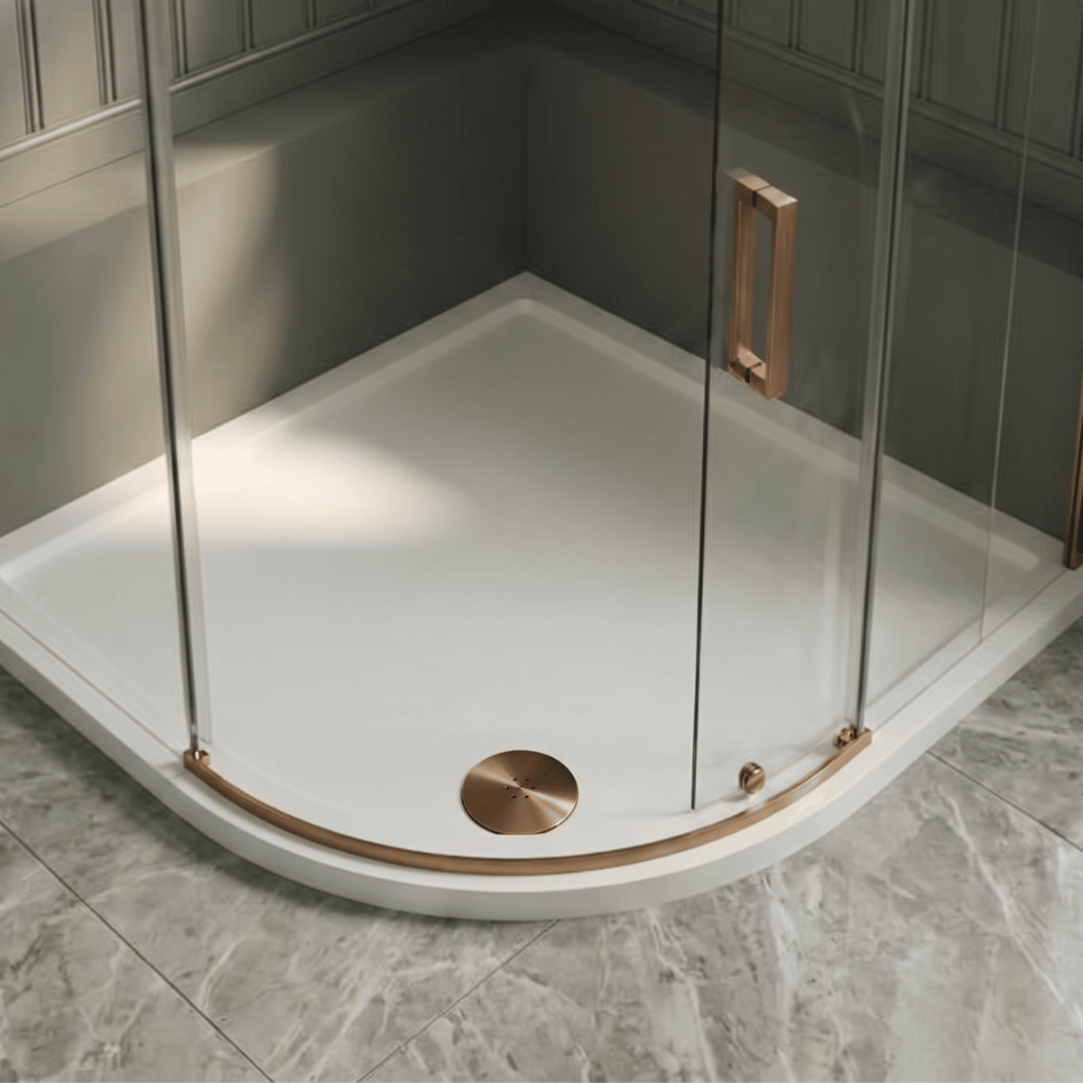 [BATW016] Contemporary Fast Flow Shower Tray Waste with Cover - Multiple Finishes (116x116x99mm) - Silo