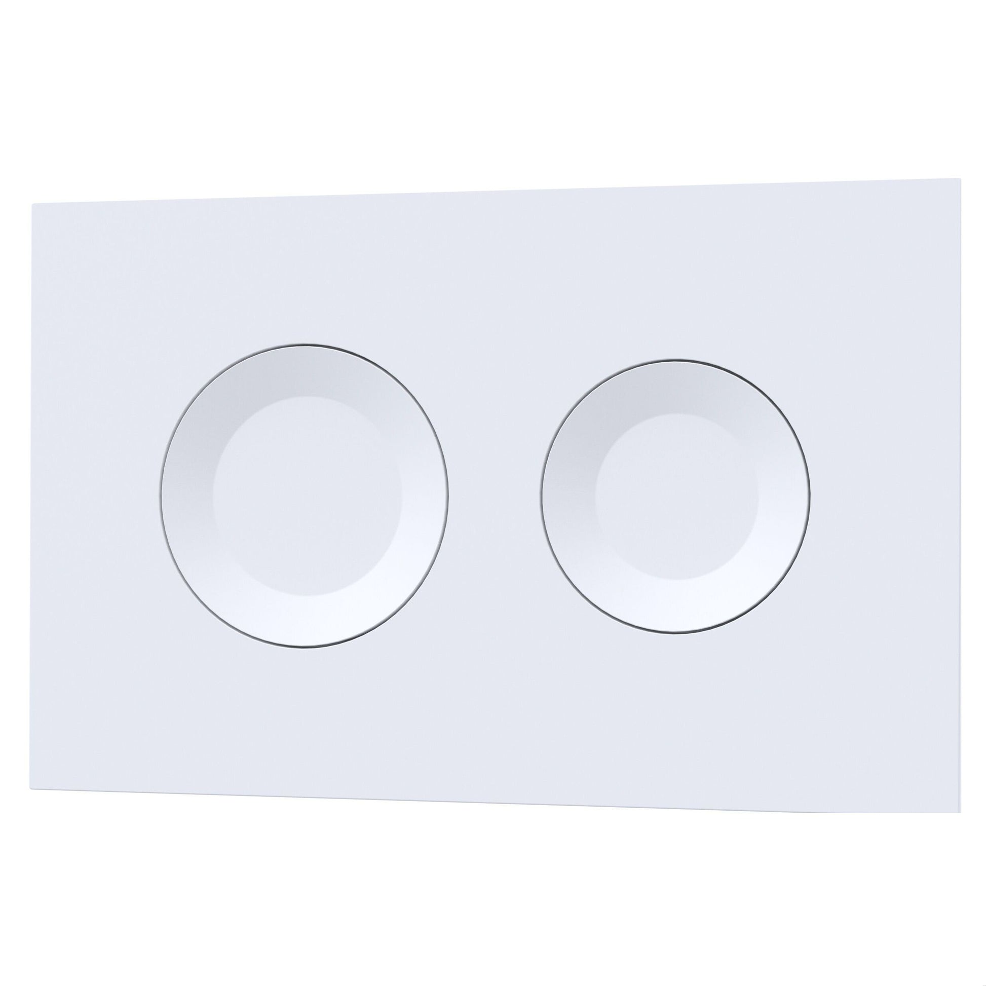 [BAXY009PR1] Round Dual Flush Push Button White - Cutout