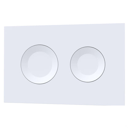 [BAXY009PR1] Round Dual Flush Push Button White - Cutout