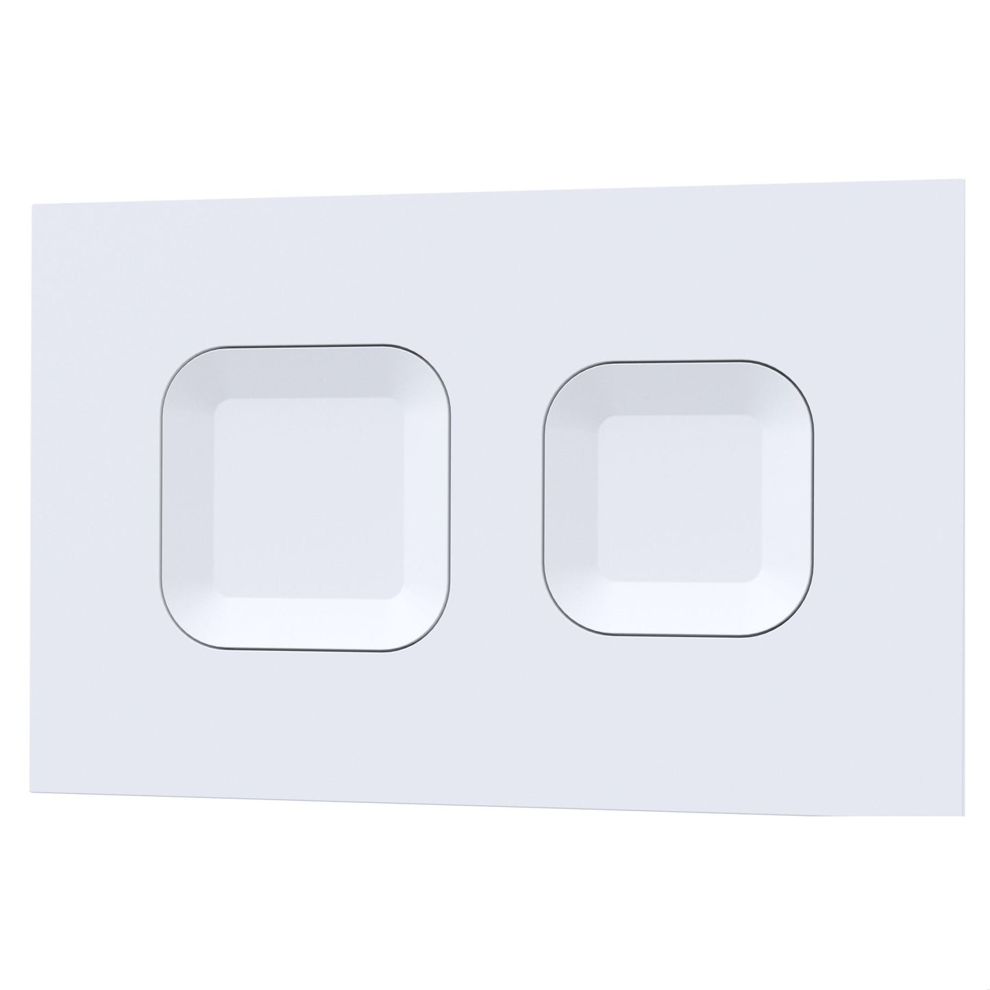 [BAXY009PS1] Square Dual Flush Push Button White - Cutout