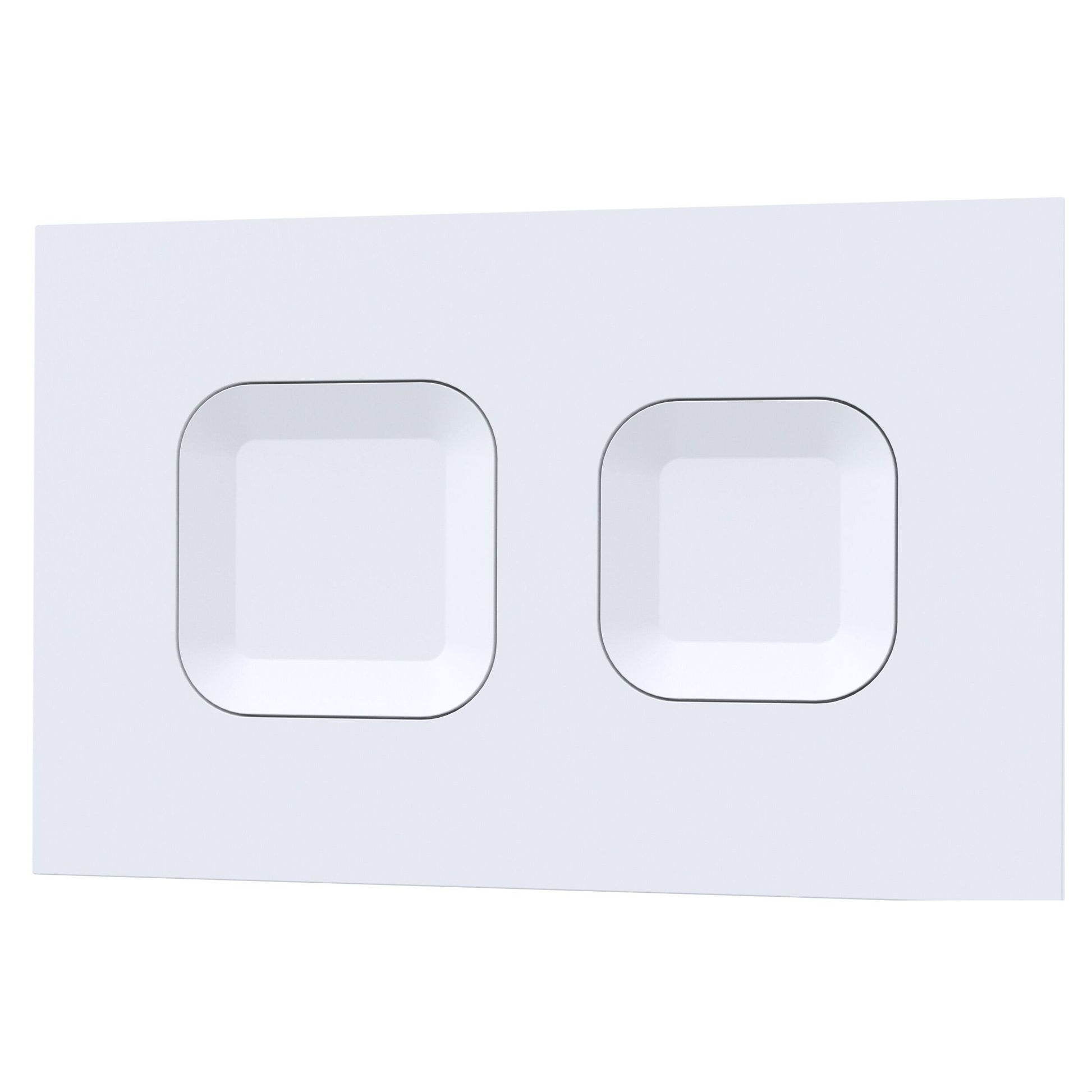 [BAXY009PS1] Square Dual Flush Push Button White - Cutout
