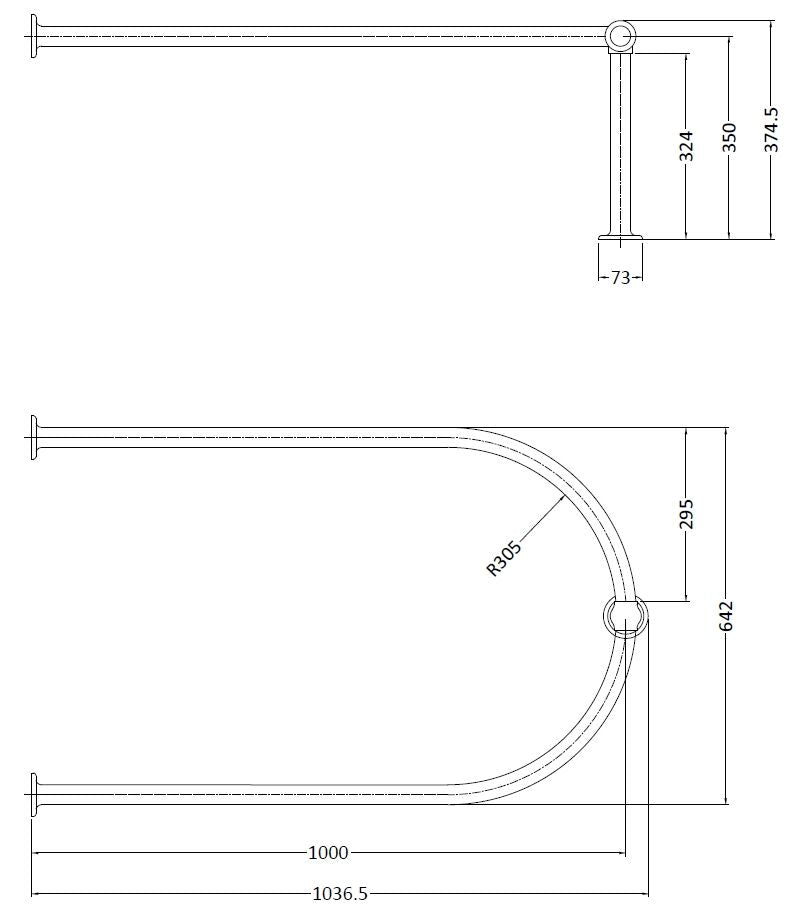 Bayswater Detta Chrome Shower Ring