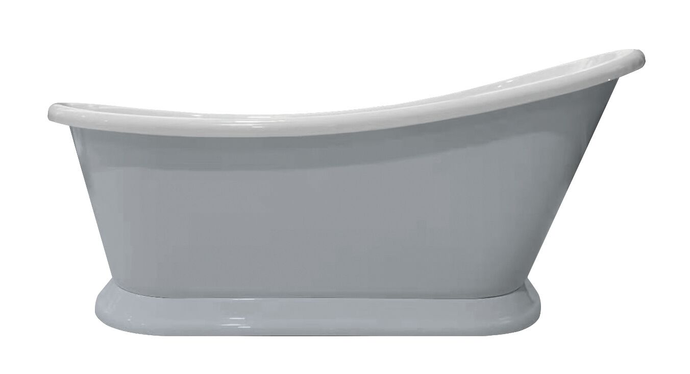 Bayswater Painted 1690mm Plummett Grey Boat Freestanding Bath