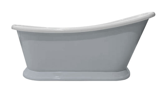 Bayswater Painted 1690mm Plummett Grey Boat Freestanding Bath