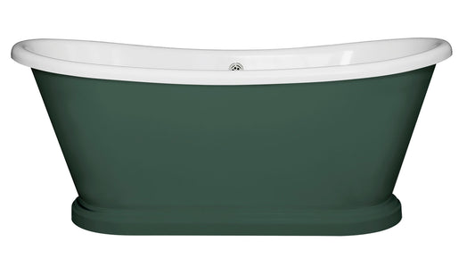 Bayswater Painted 1700mm Hunter Green Boat Freestanding Bath