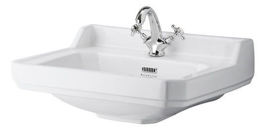 Fitzroy 595mm Basin 1 Tap Hole, Excluding Pedestal