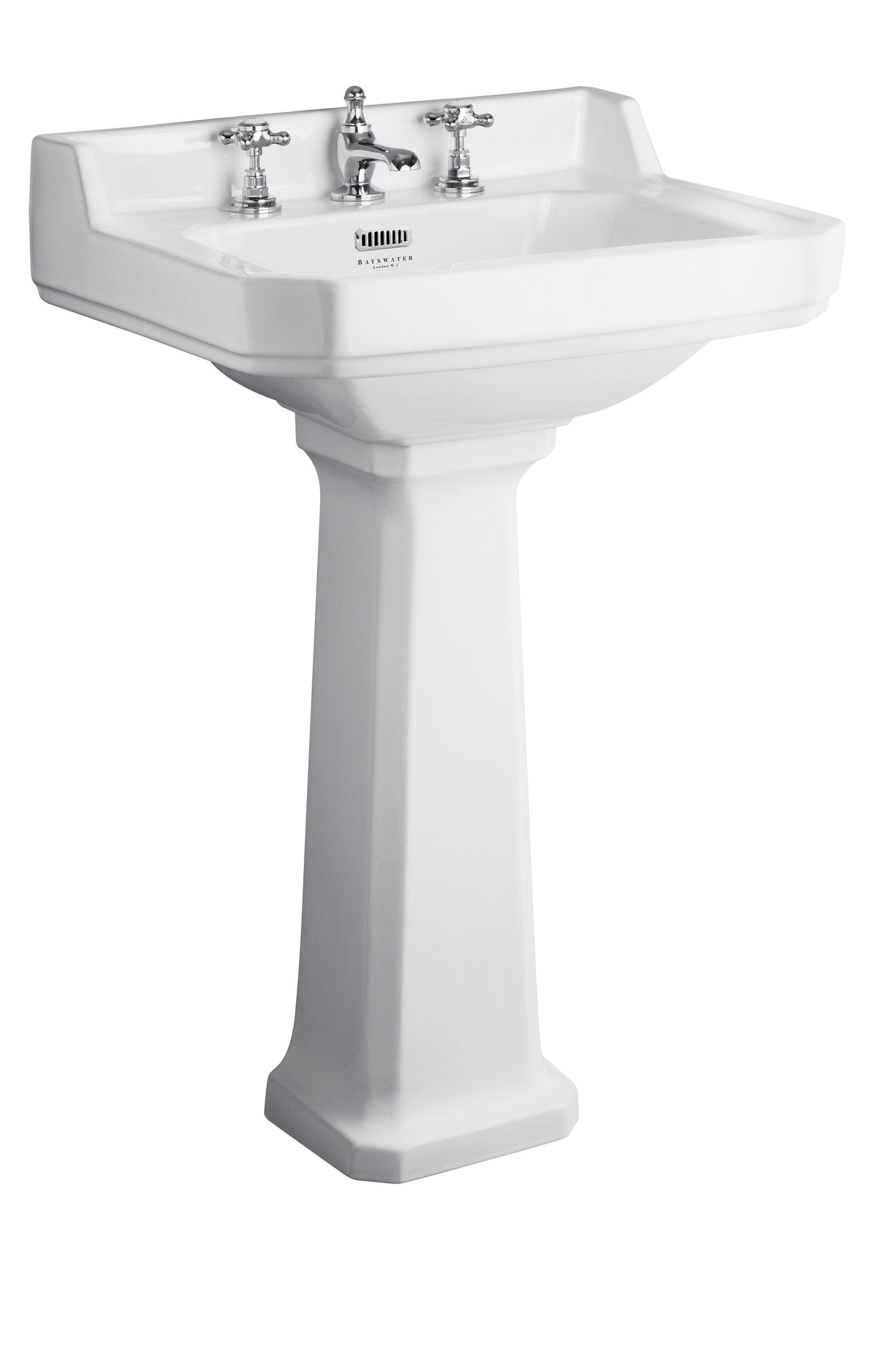 Fitzroy 595mm Basin 3 Tap Hole, Excluding Pedestal