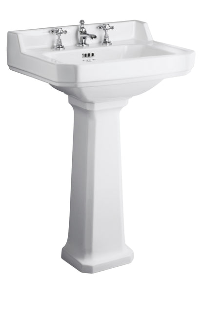 Fitzroy 595mm Basin 3 Tap Hole, Excluding Pedestal