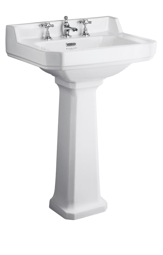 Fitzroy 595mm Basin 3 Tap Hole, Excluding Pedestal