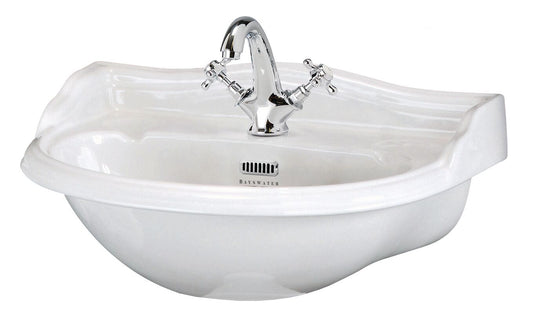 Porchester 600mm Basin 1 Tap Hole, Excluding Pedestal