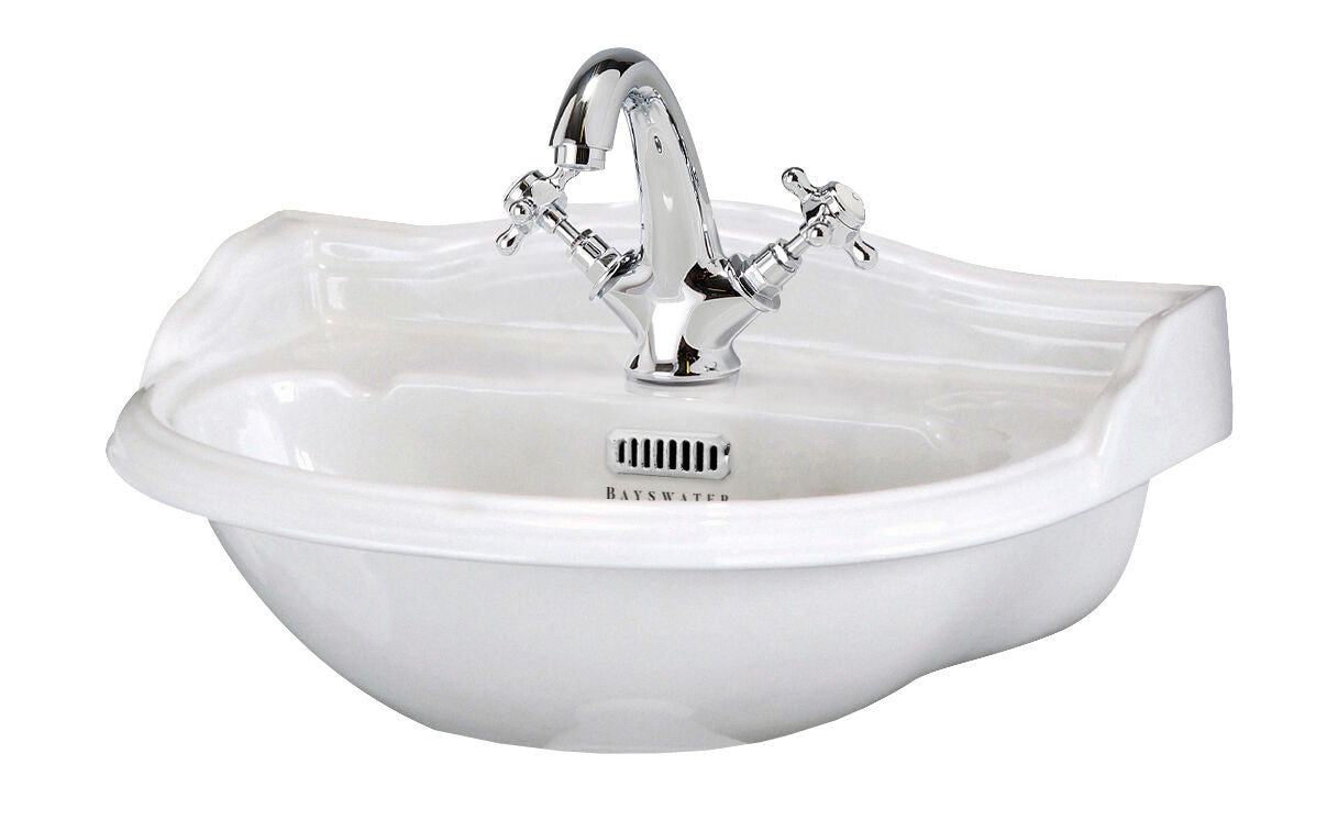 Porchester 500mm Basin 1 Tap Hole, Excluding Pedestal