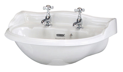 Porchester 600mm Basin 2 Tap Hole, Excluding Pedestal